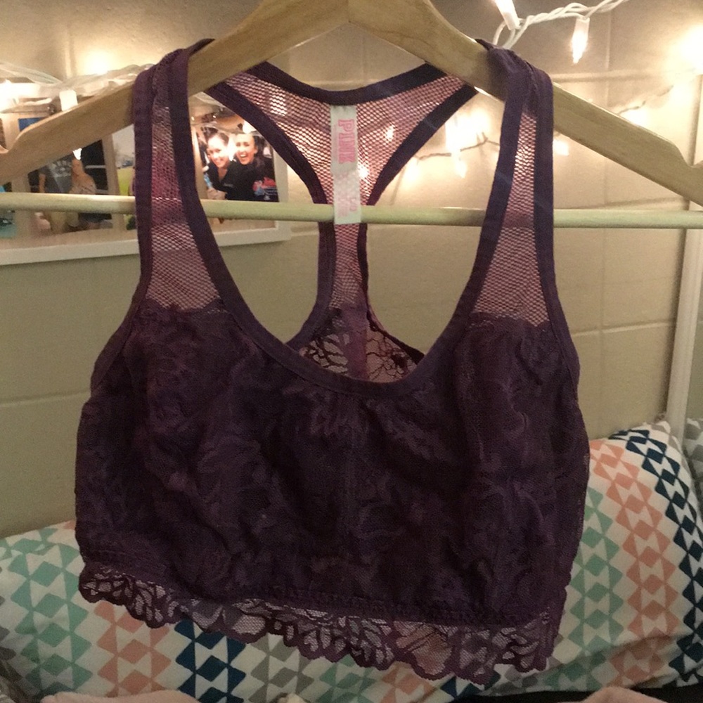 VS PINK purple racerback bra